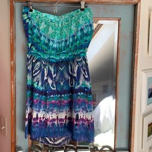 Strapless mini dress